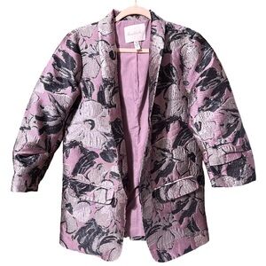 Hutch Metallic Jacquard Blazer Floral